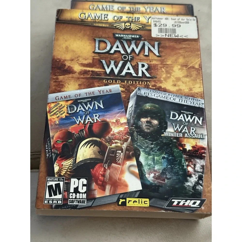 Warhammer 40K Dawn of War Gold Edition by Relic, PC, 2004 COMPLETE 4 Disc